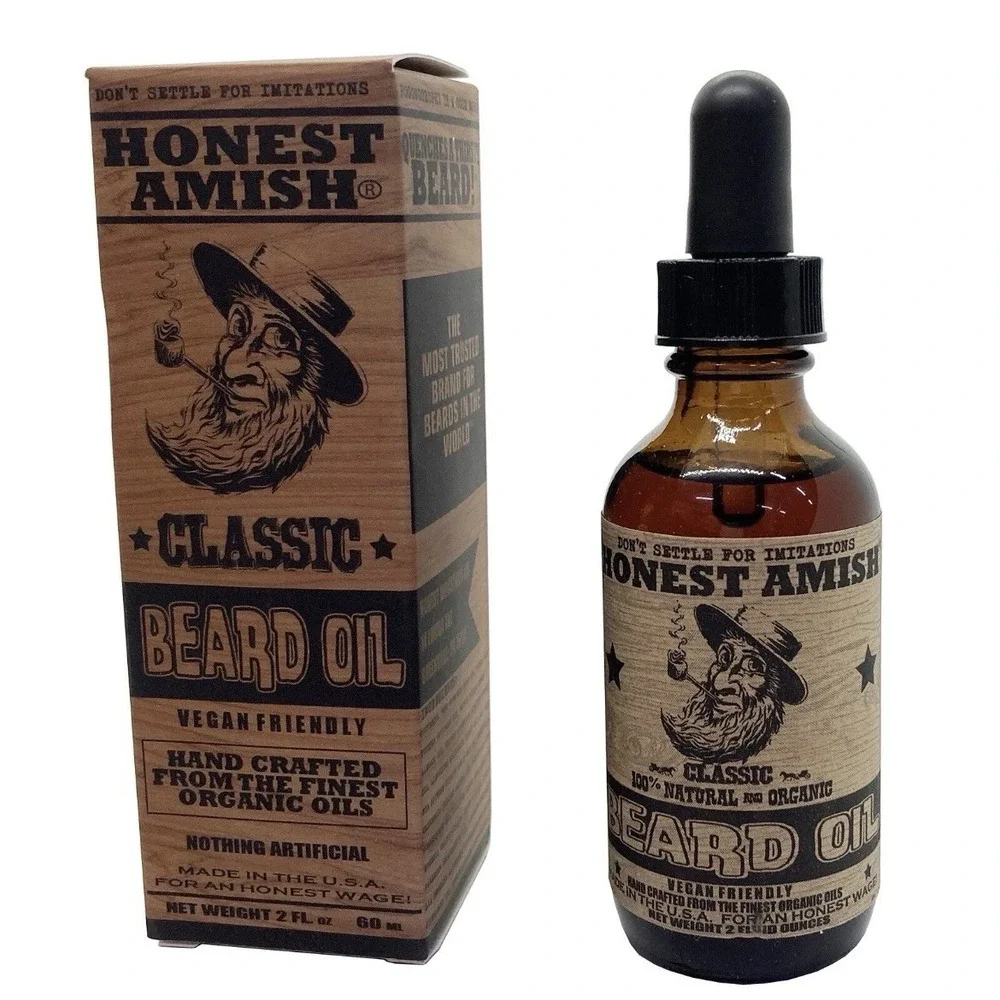 New In Box-Honest Amish Premium Beard Oil 2oz High Quality-Father's Day